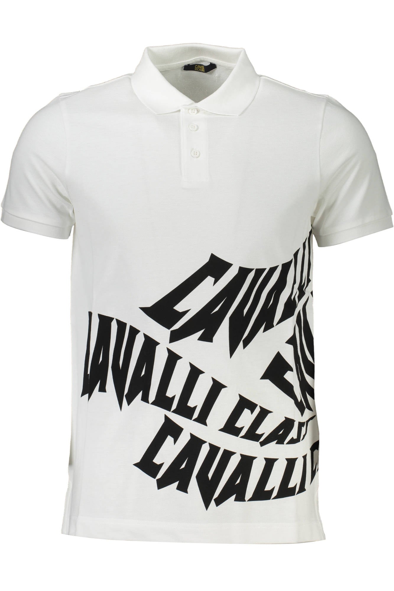 CAVALLI CLASS POLO KURZARM HERREN WEISS