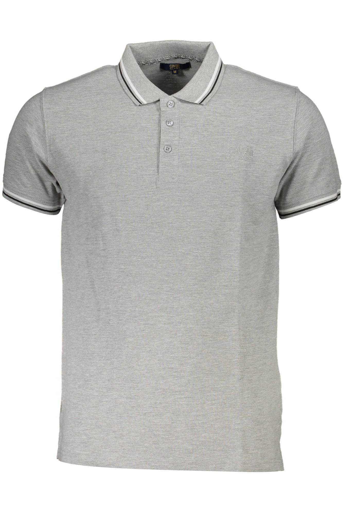 Cavalli Class Poloshirt Herren Grau – Klassisches Kurzarm-Polo mit Logo-Stickerei Grau