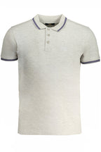 CAVALLI CLASS GRAUES KURZÄRMELIGES POLOSHIRT FÜR HERREN
