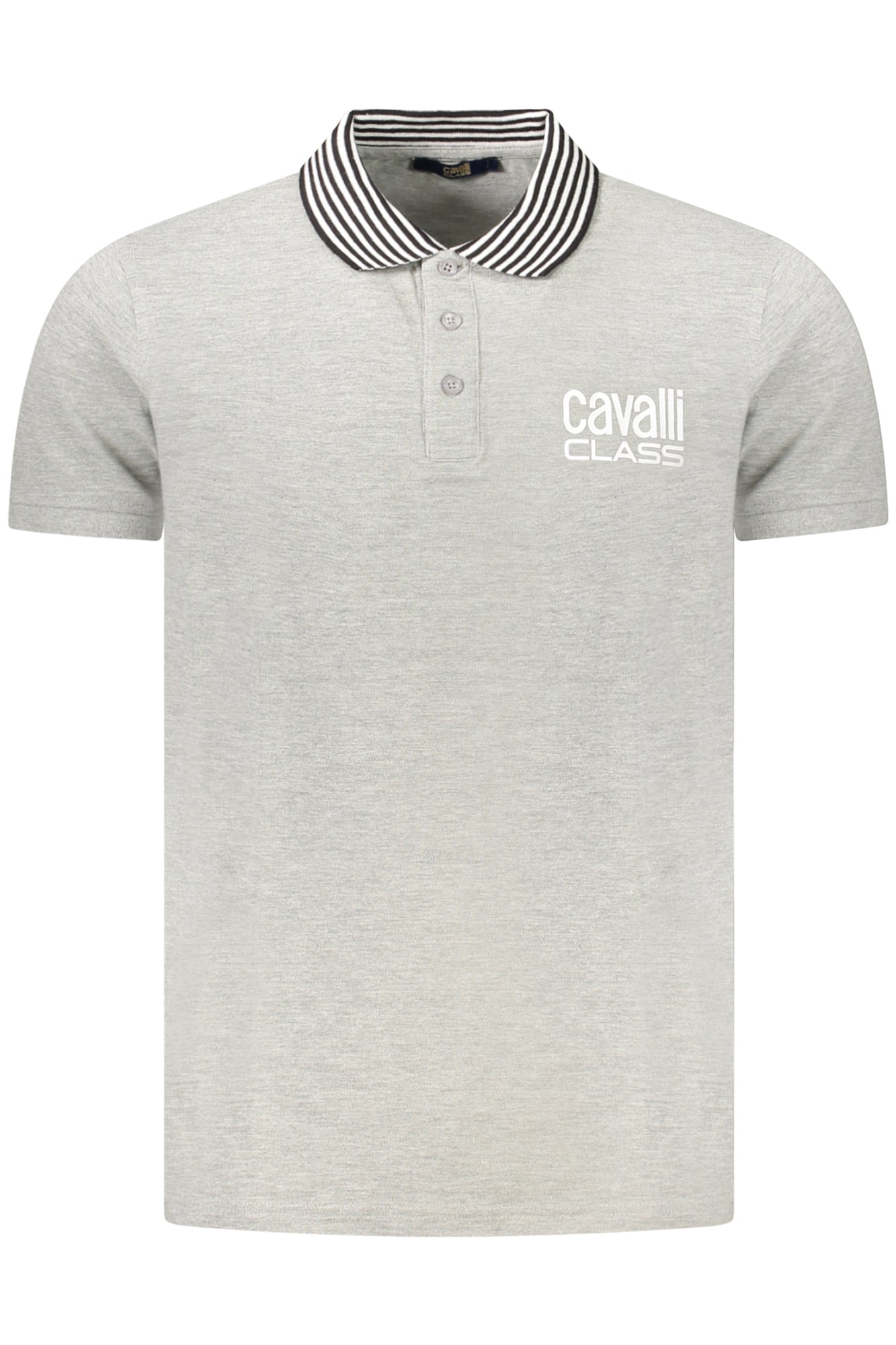 Cavalli Class Polo Kurzarm Herren Blau Grau