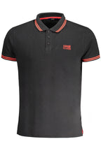 CAVALLI CLASS HERREN-KURZÄRMELIGES POLOSHIRT SCHWARZ
