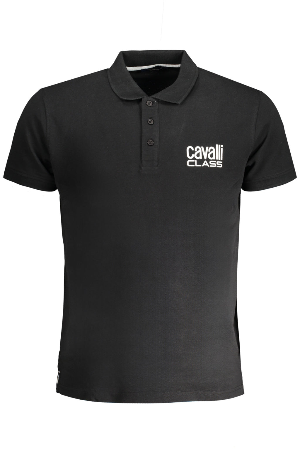 CAVALLI CLASS HERREN-KURZÄRMELIGES POLOSHIRT SCHWARZ