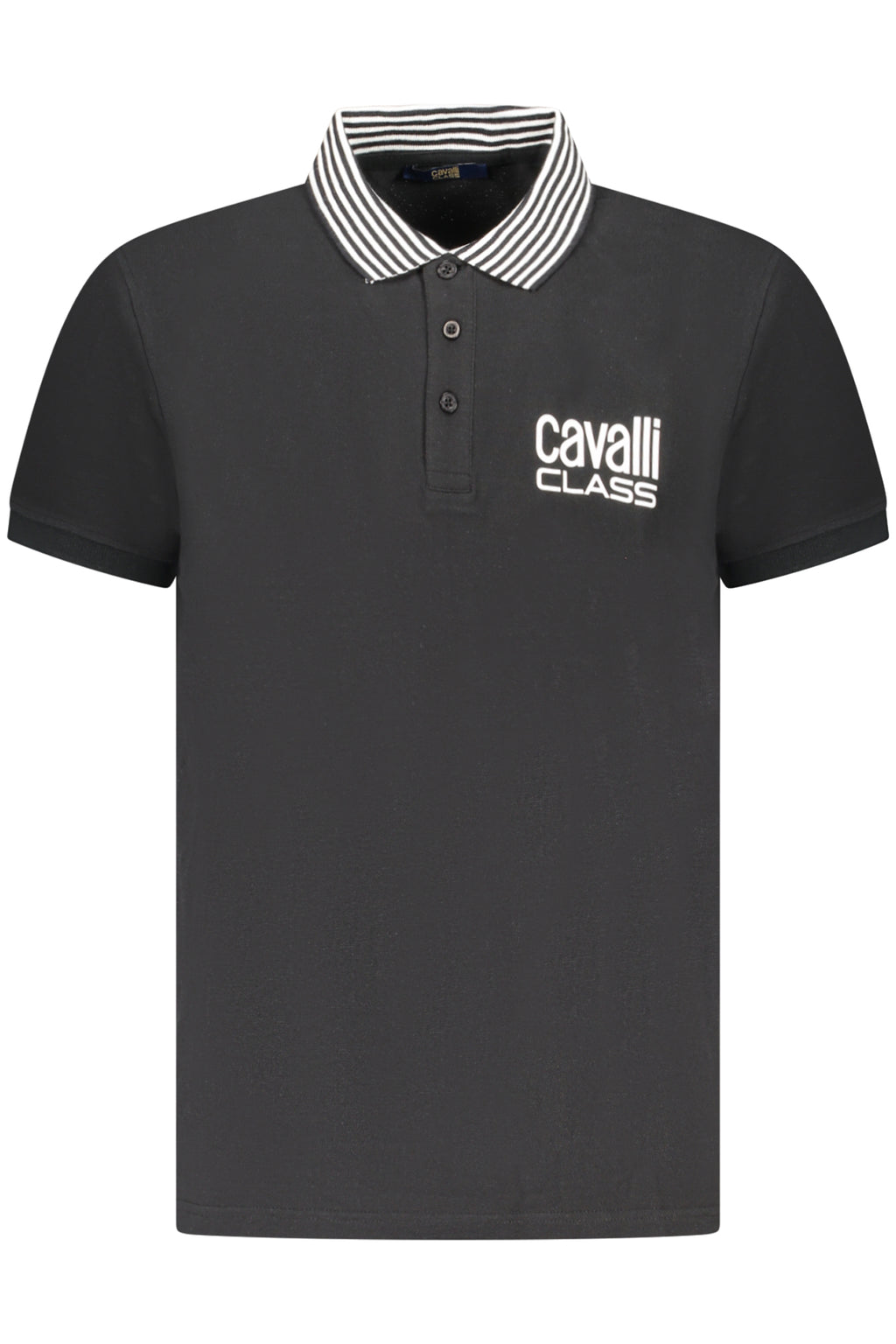 CAVALLI CLASS POLO KURZARM HERREN SCHWARZ