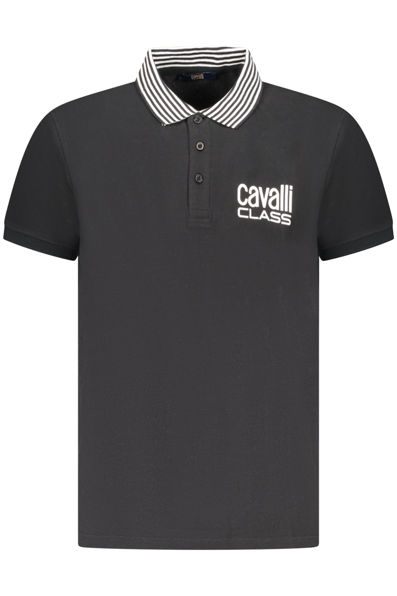 CAVALLI CLASS POLO KURZARM HERREN SCHWARZ