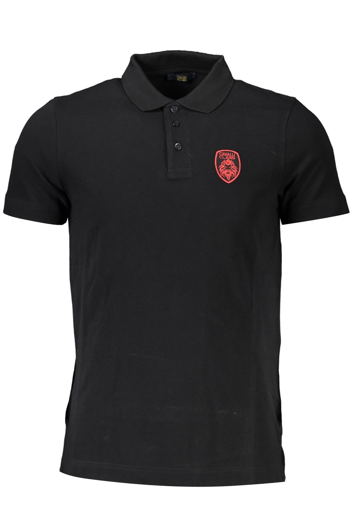 CAVALLI CLASS POLO KURZARM HERREN SCHWARZ