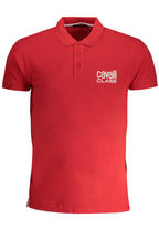 CAVALLI CLASS HERREN-KURZÄRMELIGES POLOSHIRT ROT