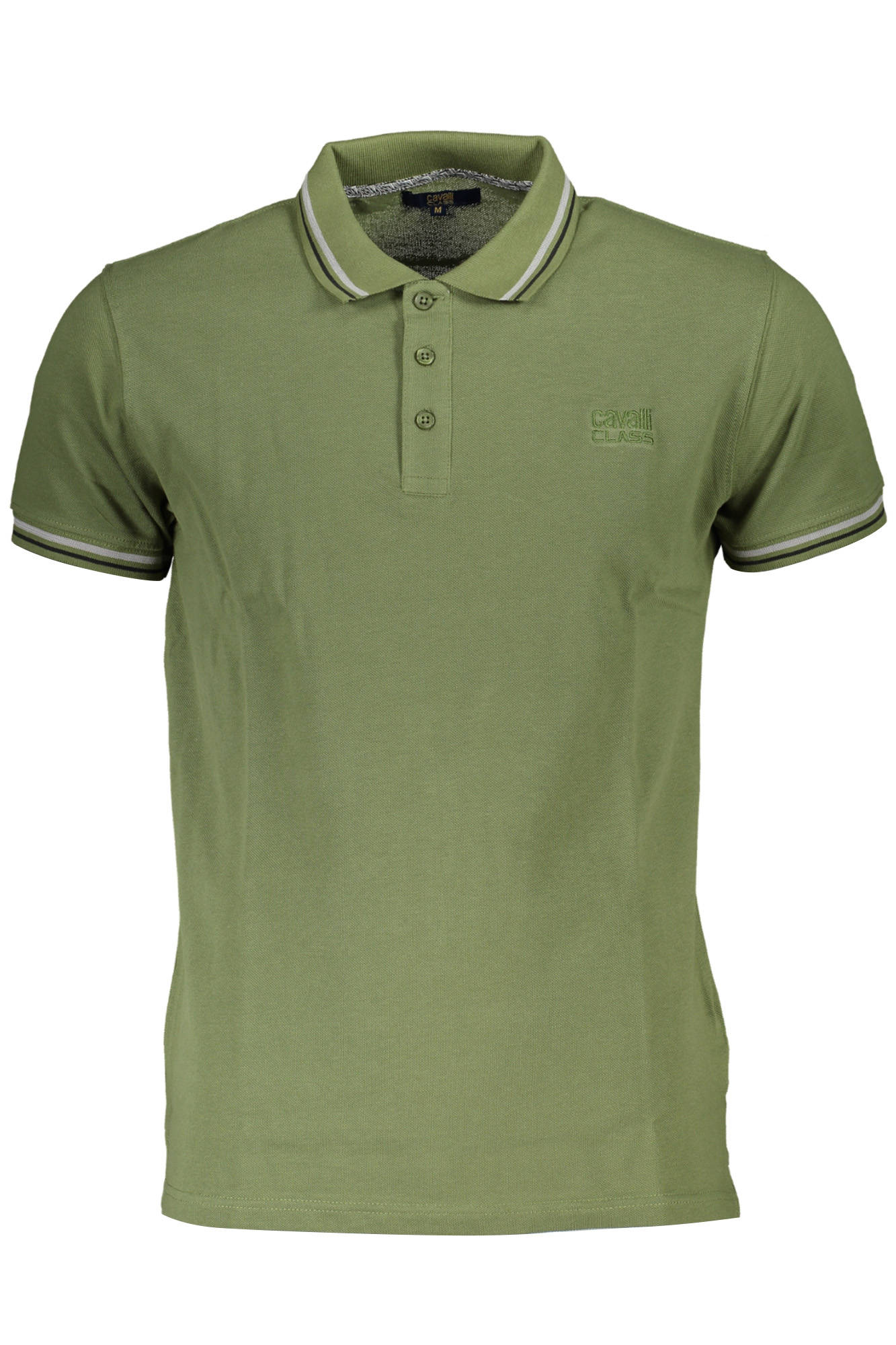Cavalli Class Poloshirt Herren Grün – Kurzarm Polo mit Stickerei | soulluna.de Grün