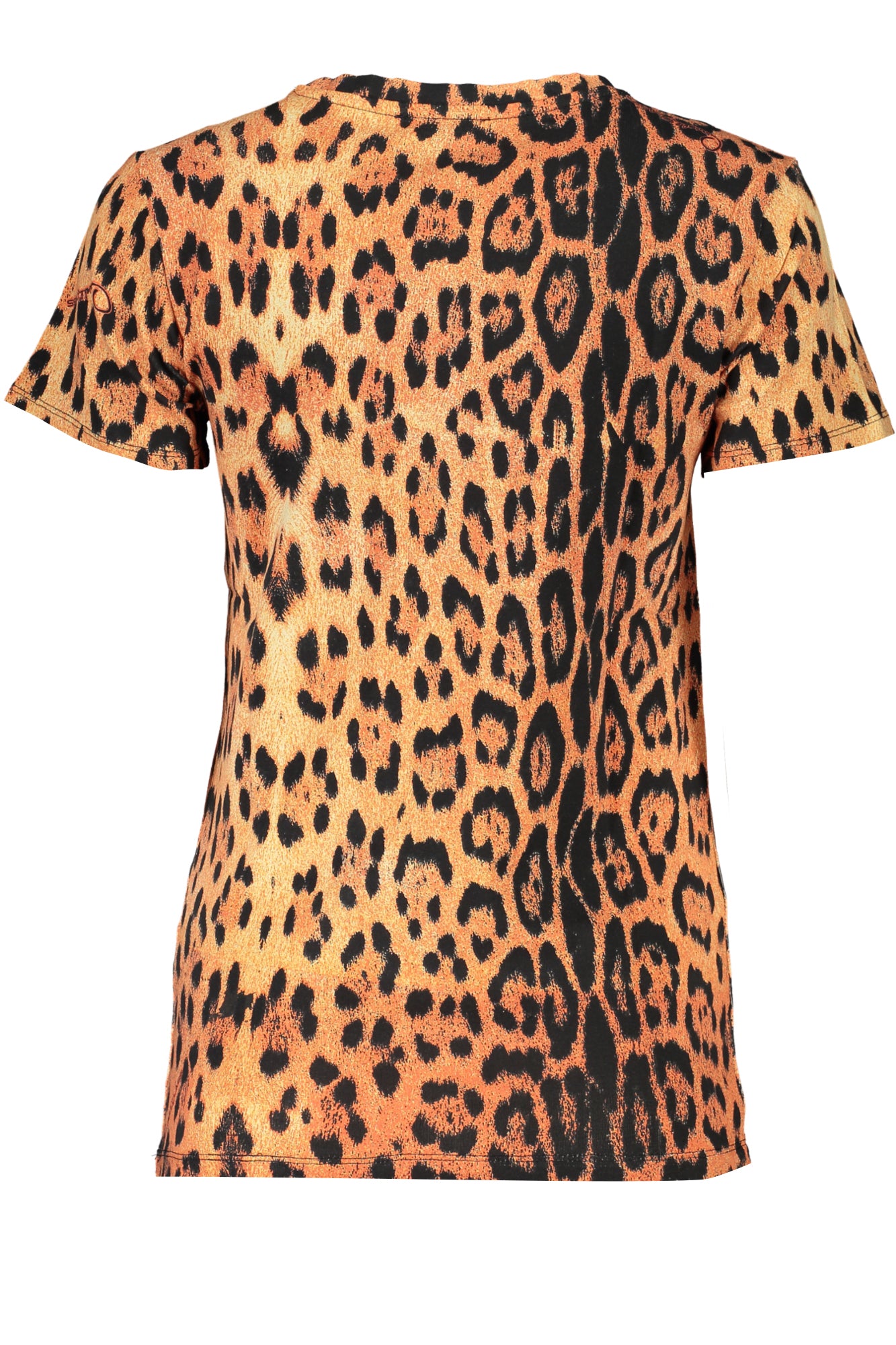 CAVALLI CLASS Damen T-Shirt Orange – Kurzarm mit Muster für Frühjahr/Sommer Orange