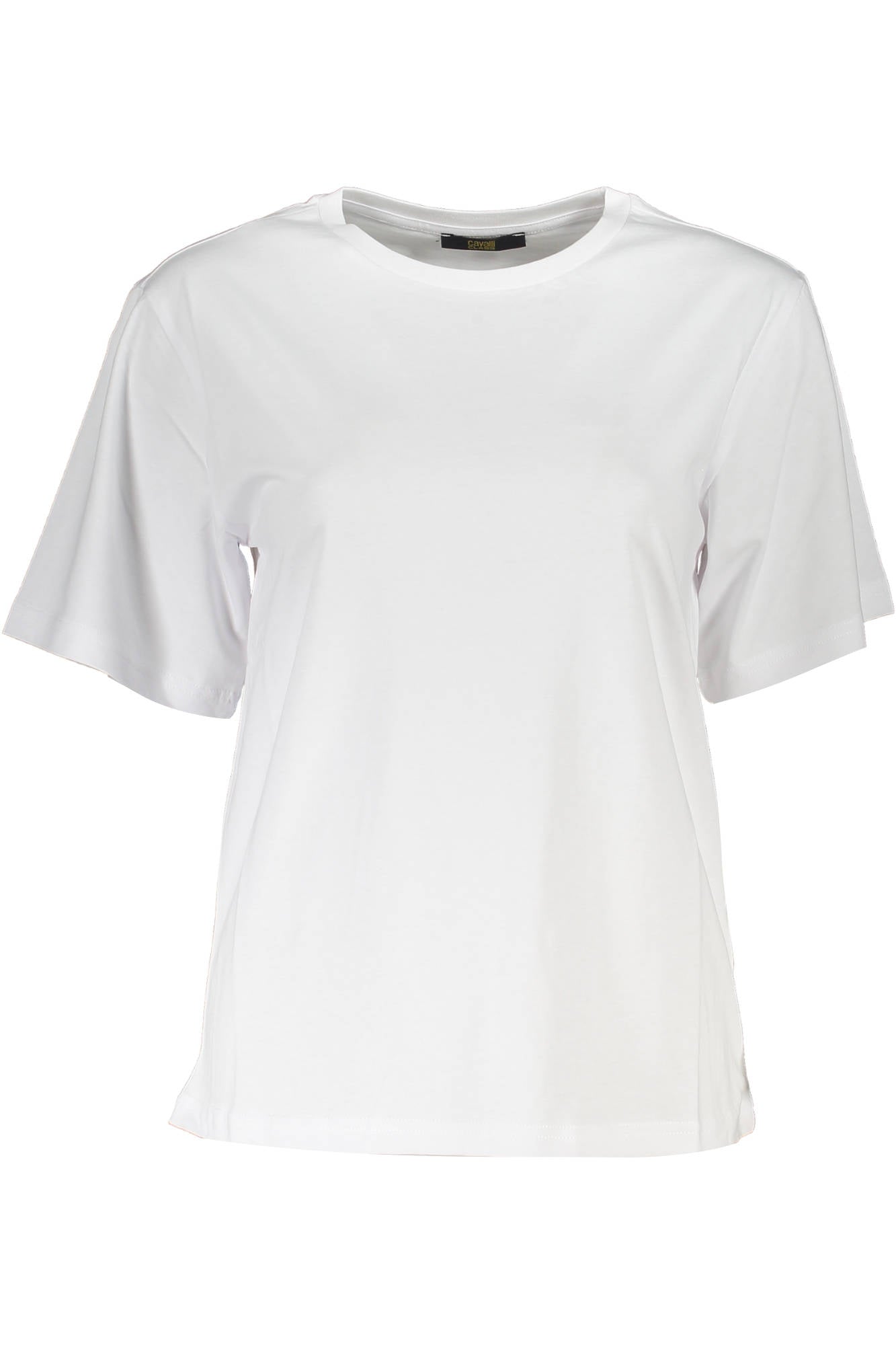 CAVALLI CLASS KURZARM-T-SHIRT DAMEN WEISS