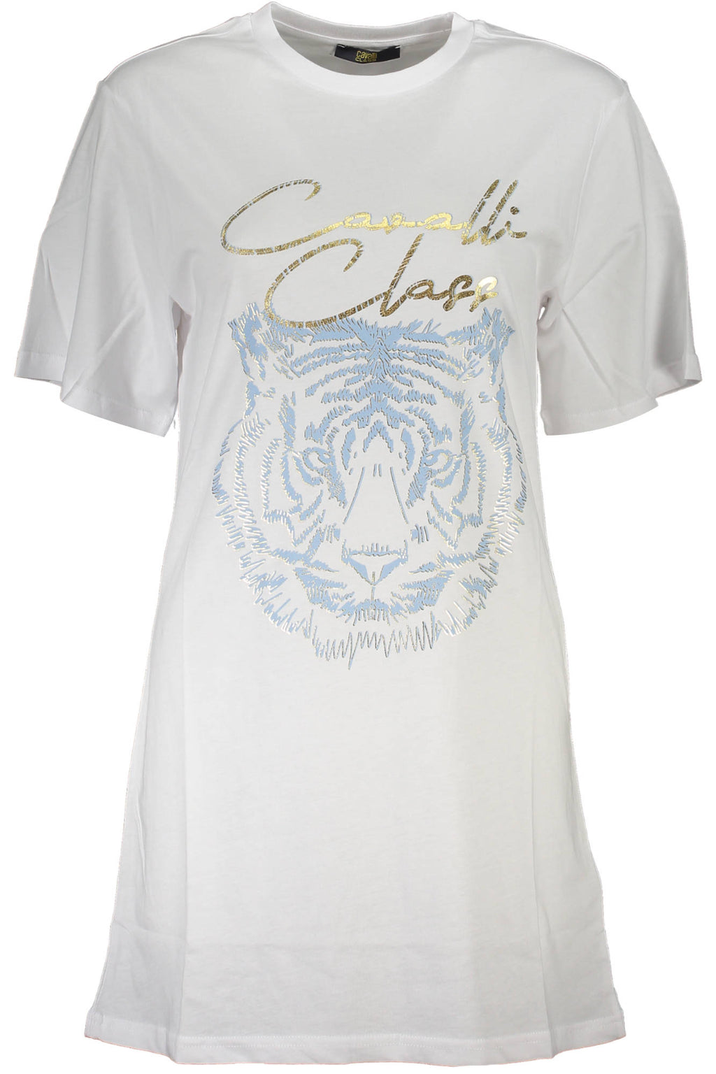 CAVALLI CLASS KURZARM-T-SHIRT DAMEN WEISS