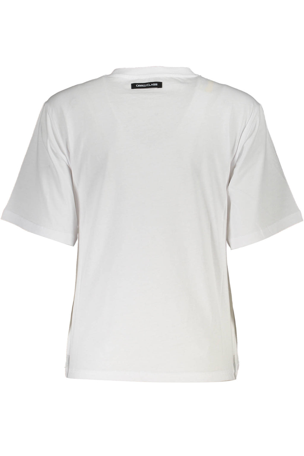 CAVALLI CLASS KURZARM-T-SHIRT DAMEN WEISS