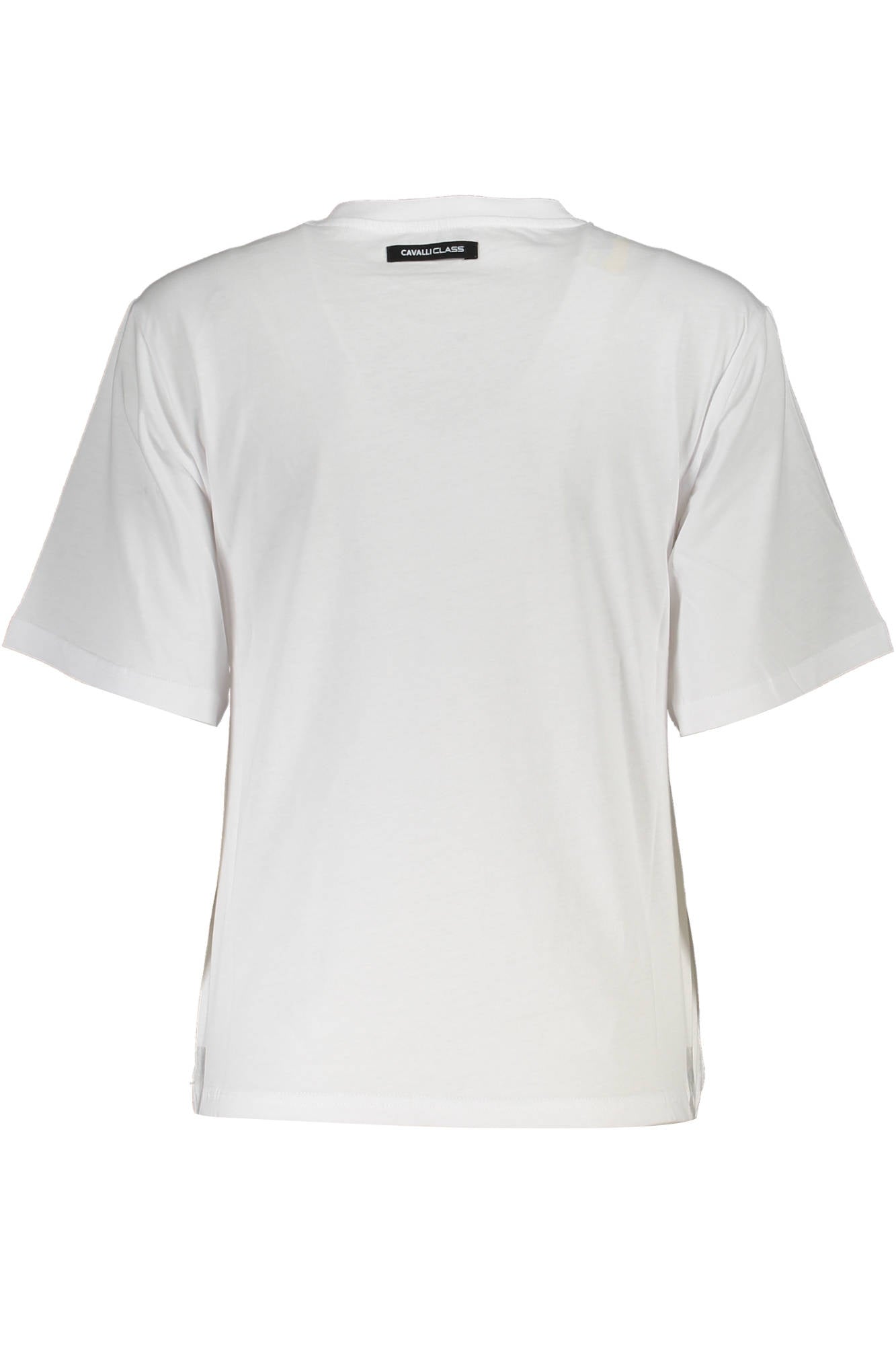 CAVALLI CLASS KURZARM-T-SHIRT DAMEN WEISS