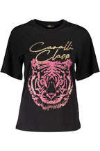 CAVALLI CLASS KURZARM-T-SHIRT DAMEN SCHWARZ