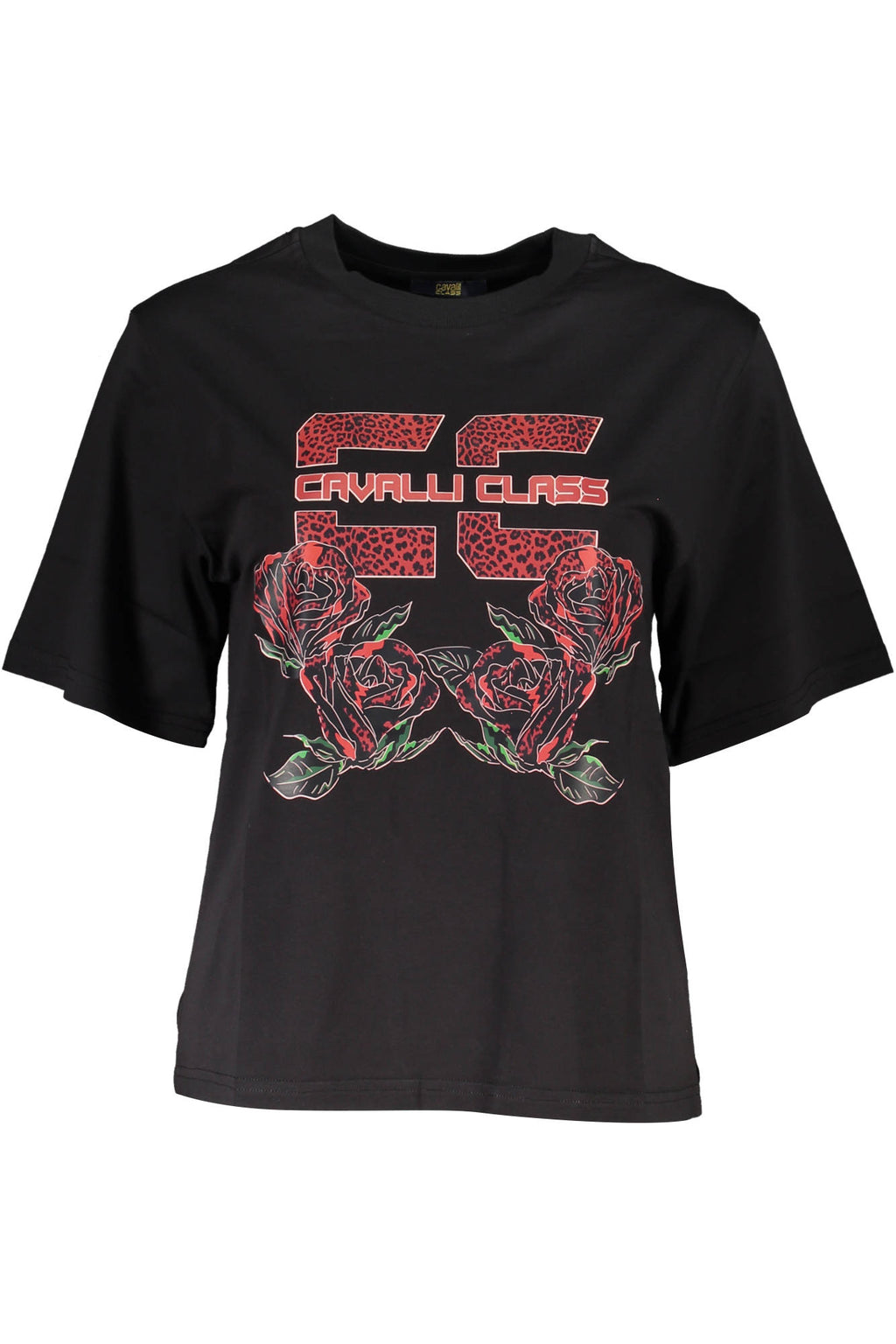 CAVALLI CLASS KURZARM-T-SHIRT DAMEN SCHWARZ