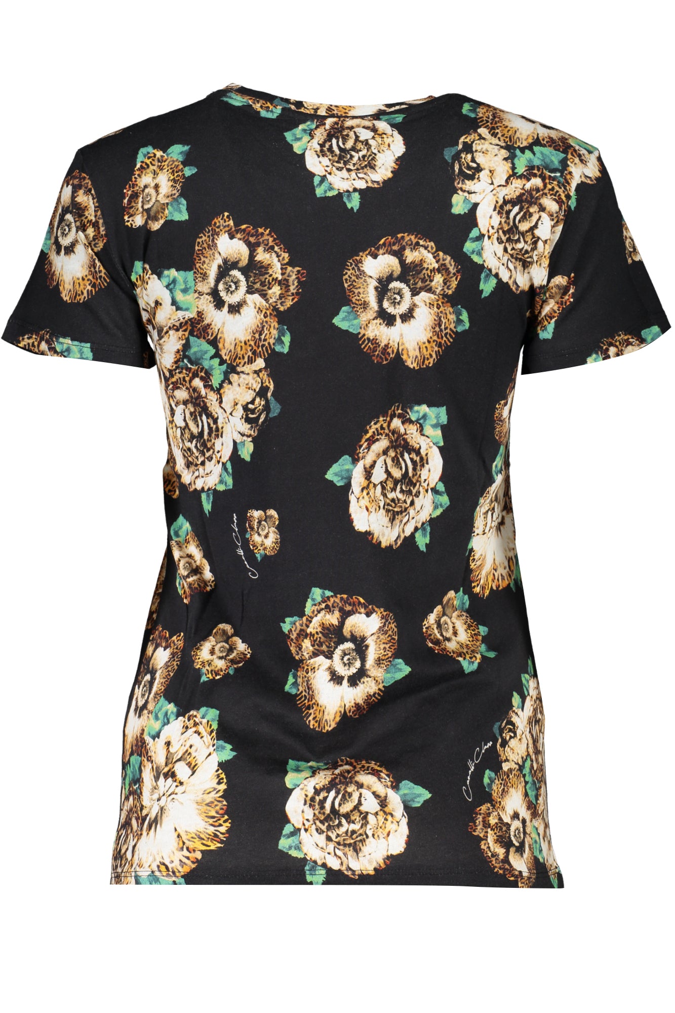 Cavalli Class Damen T-Shirt Schwarz – Kurzarm mit Logo-Print | soulluna.de Schwarz