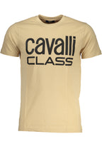 CAVALLI CLASS HERREN-KURZÄRMELIGES T-SHIRT BEIGE