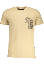 CAVALLI CLASS HERREN-KURZÄRMELIGES T-SHIRT BEIGE