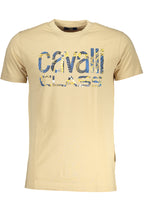 CAVALLI CLASS HERREN-KURZÄRMELIGES T-SHIRT BEIGE