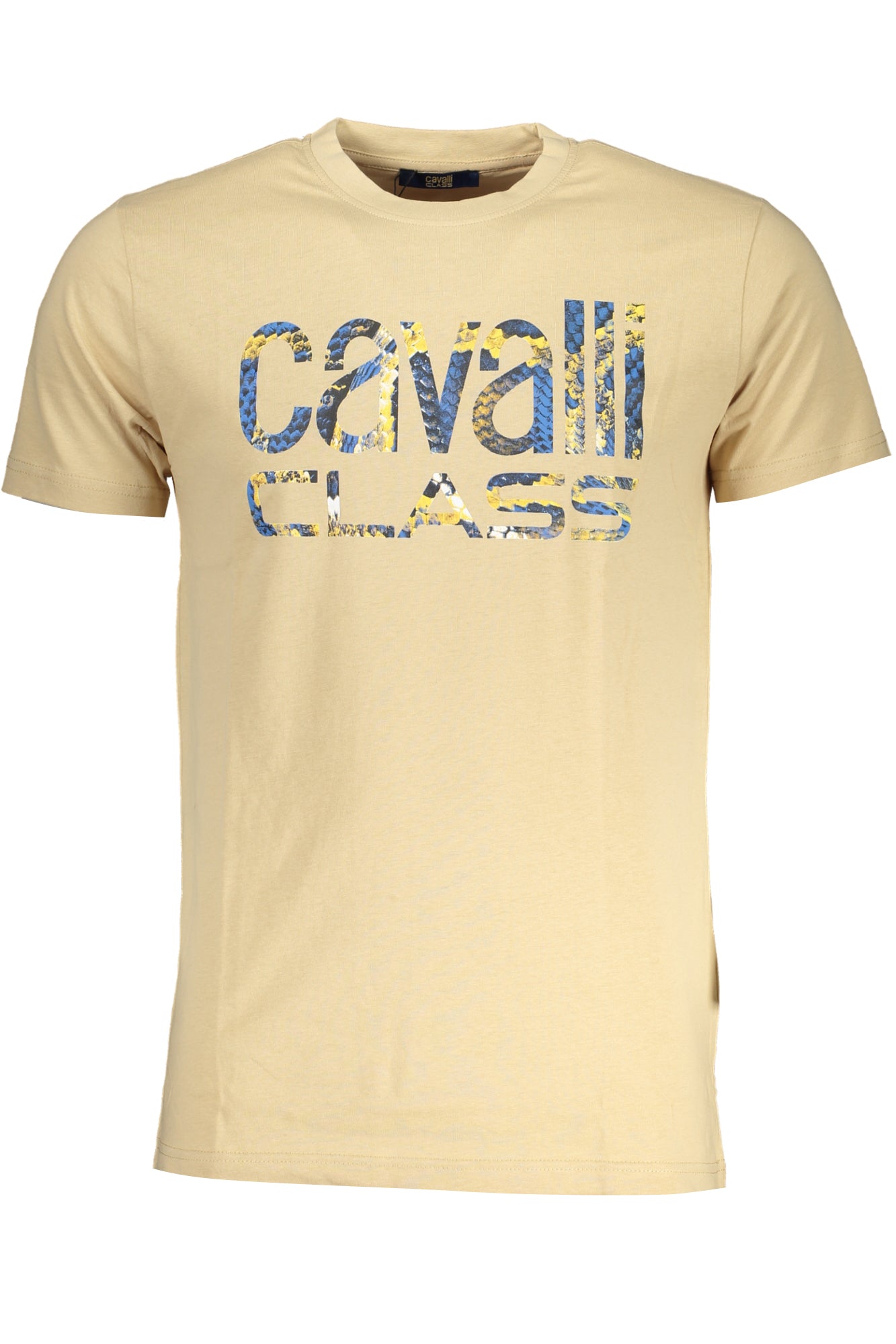 CAVALLI CLASS HERREN-KURZÄRMELIGES T-SHIRT BEIGE