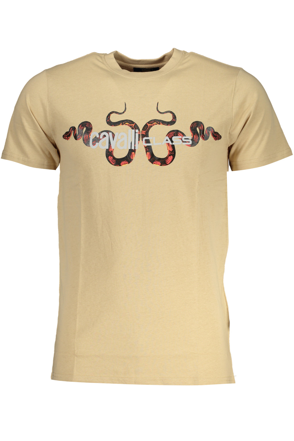 CAVALLI CLASS HERREN-KURZÄRMELIGES T-SHIRT BEIGE