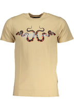 CAVALLI CLASS HERREN-KURZÄRMELIGES T-SHIRT BEIGE