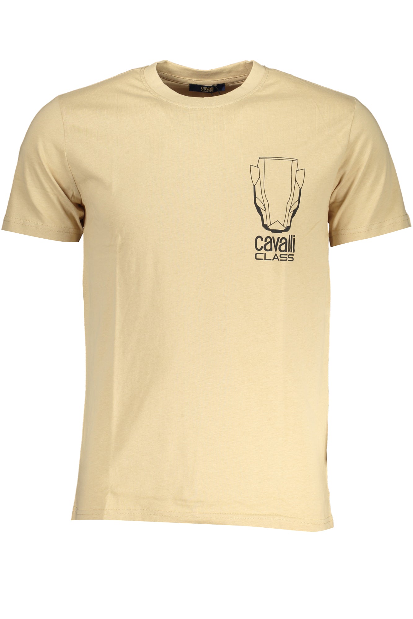 CAVALLI CLASS HERREN-KURZÄRMELIGES T-SHIRT BEIGE