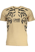 CAVALLI CLASS HERREN-KURZÄRMELIGES T-SHIRT BEIGE