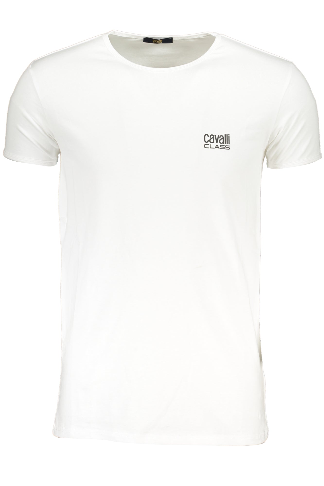 Cavalli Class T-Shirt Herren Kurzarm Blau – Premium Baumwolle für Sommer Weiß