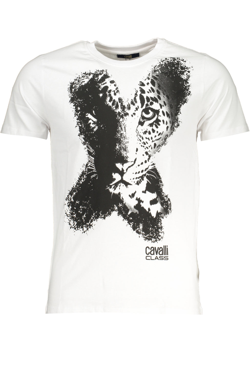 CAVALLI CLASS HERREN-KURZÄRMELIGES T-SHIRT WEISS