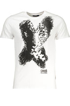 CAVALLI CLASS HERREN-KURZÄRMELIGES T-SHIRT WEISS