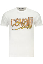 CAVALLI CLASS KURZARM-T-SHIRT HERREN WEISS