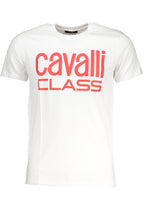 CAVALLI CLASS HERREN-KURZÄRMELIGES T-SHIRT WEISS