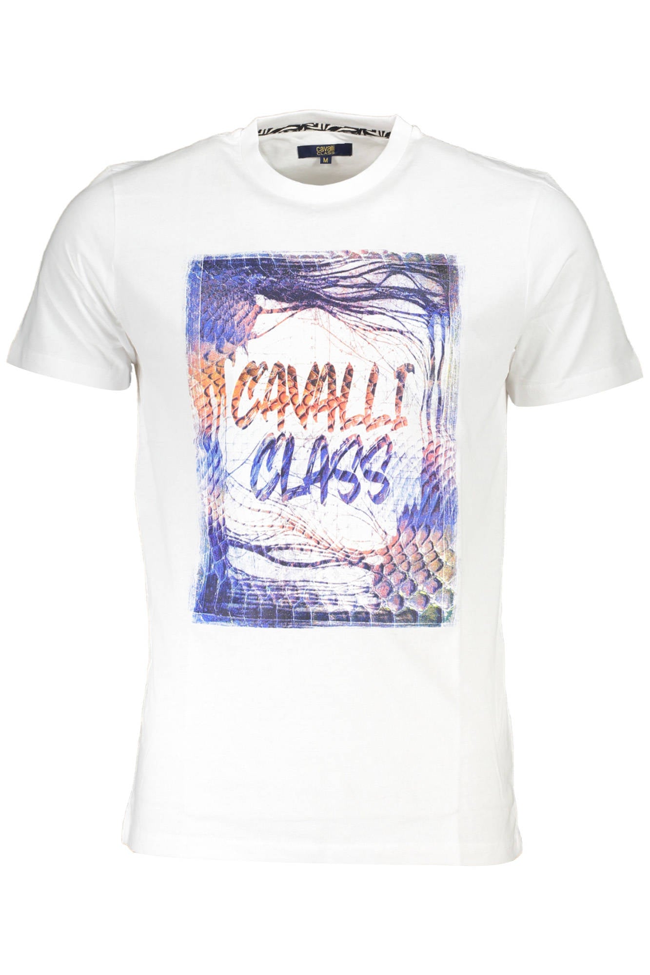 Cavalli Class Kurzarm-T-Shirt Herren Weiss Weiß