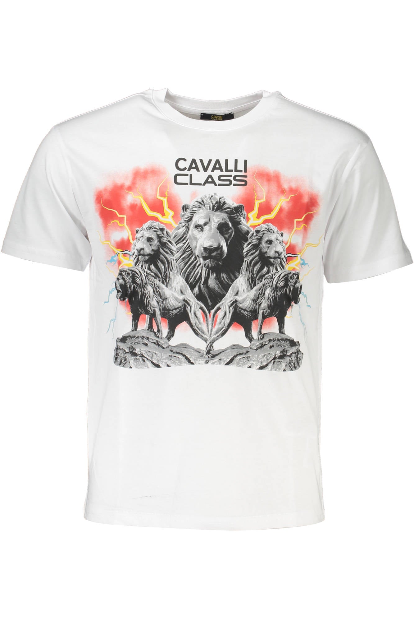 Cavalli Class Kurzarm-T-Shirt Herren Weiss Weiß