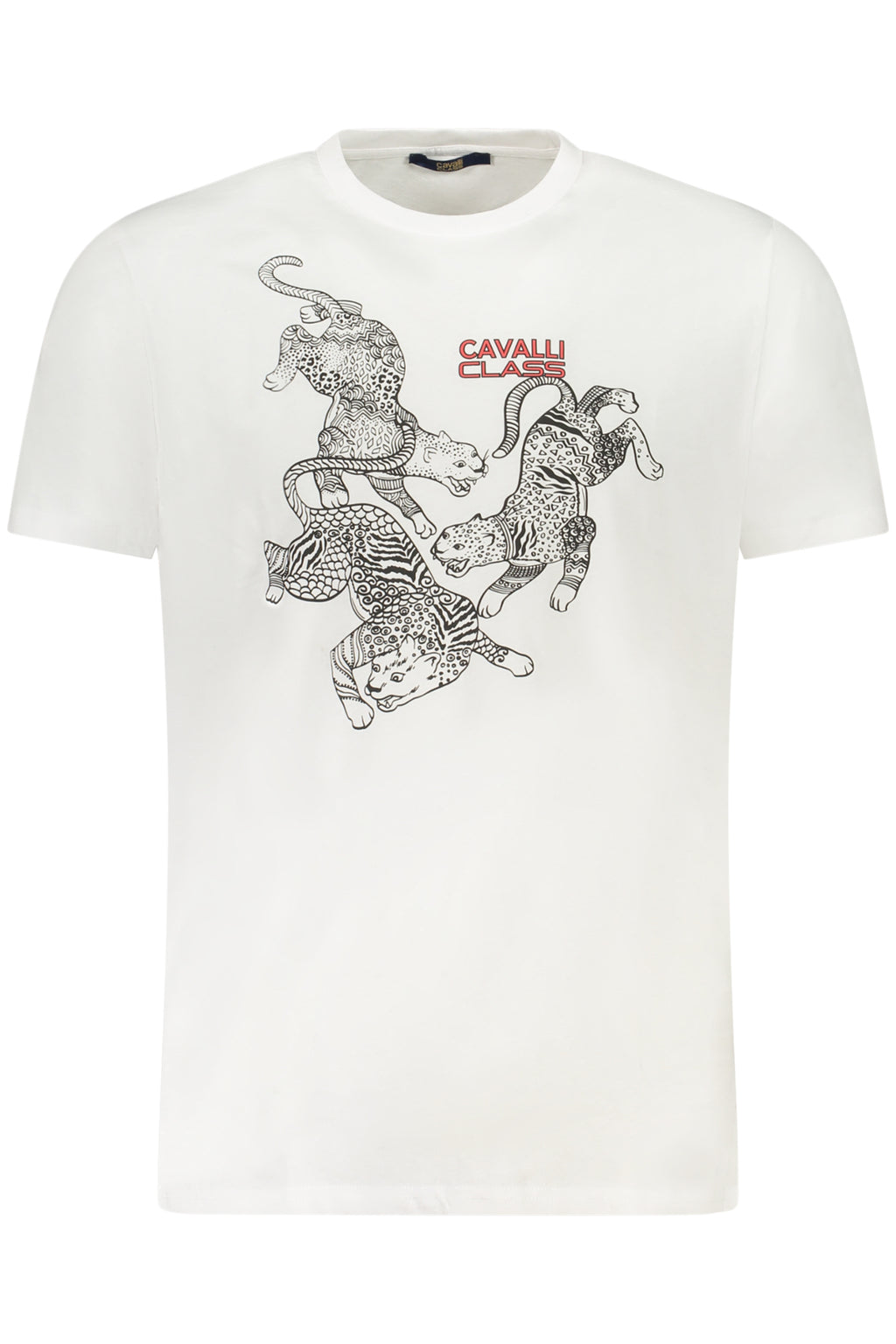 CAVALLI CLASS KURZARM-T-SHIRT HERREN WEISS