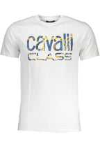 CAVALLI CLASS HERREN-KURZÄRMELIGES T-SHIRT WEISS