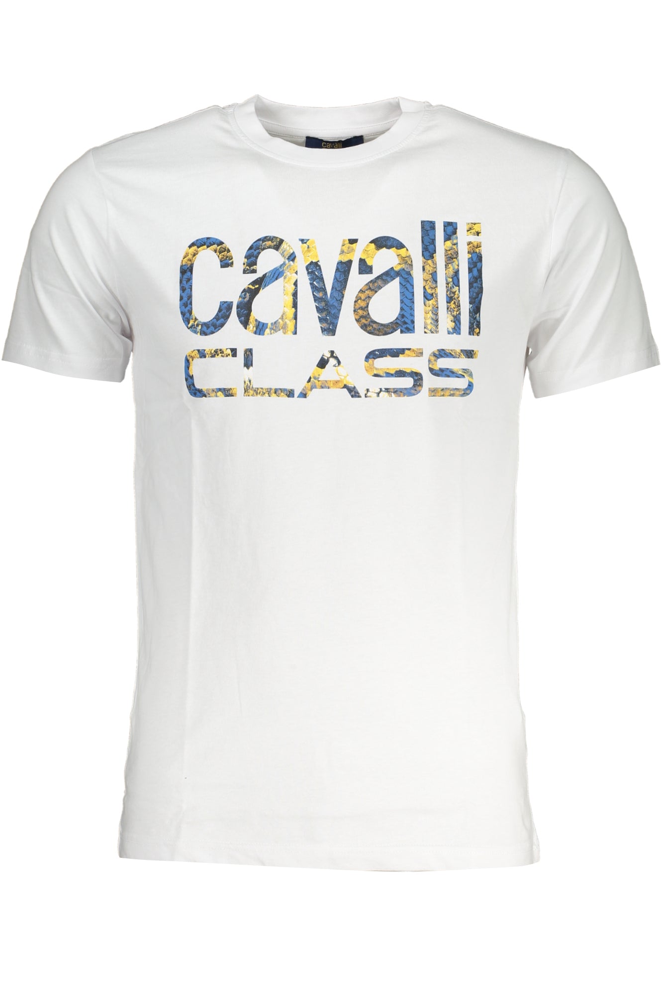 CAVALLI CLASS HERREN-KURZÄRMELIGES T-SHIRT WEISS