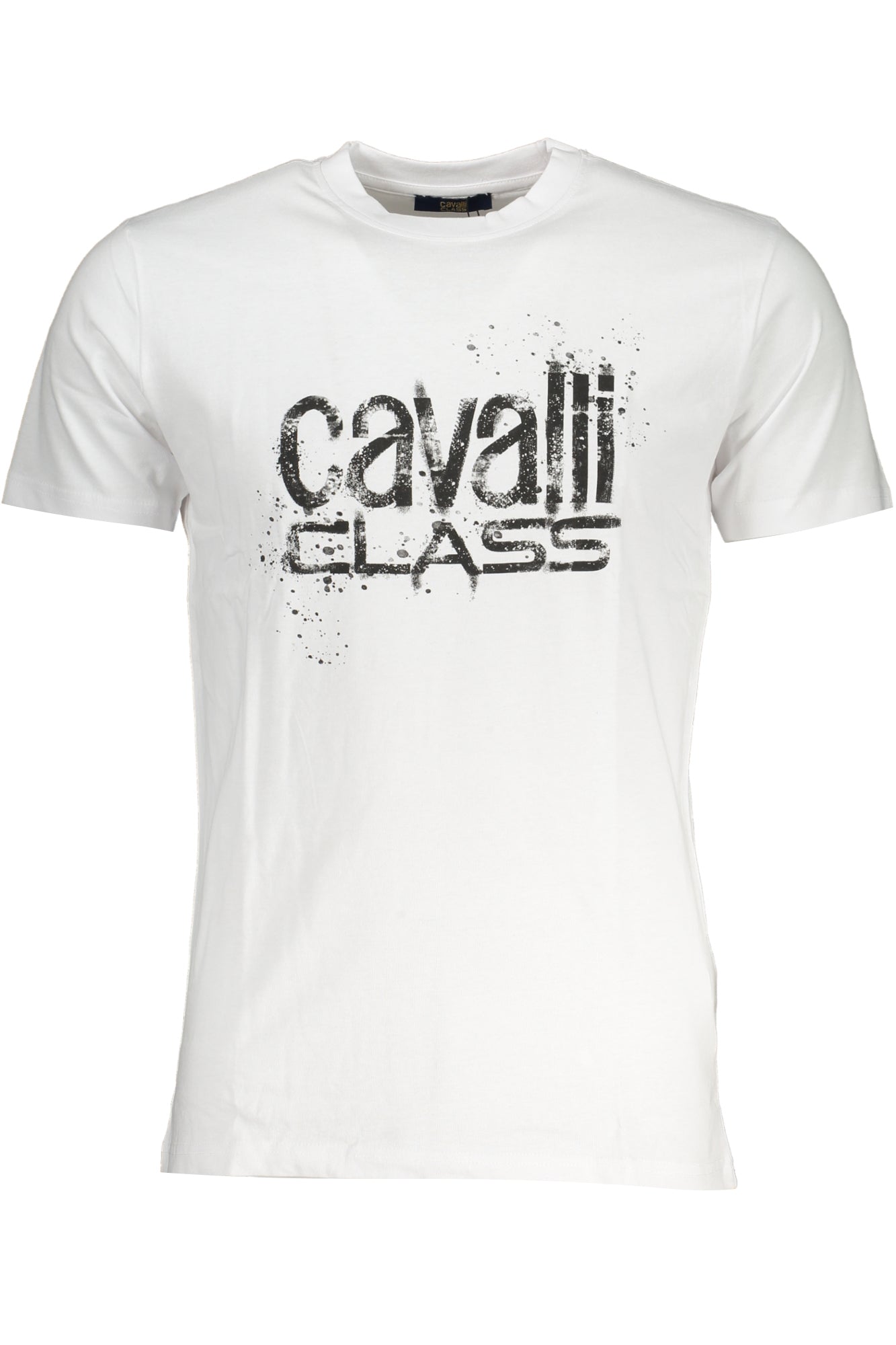 Cavalli Class T-Shirt Herren – Grünes Kurzarm-Shirt aus 100% Baumwolle Weiß