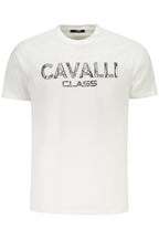 CAVALLI CLASS KURZARM-T-SHIRT HERREN WEISS