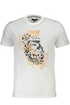 CAVALLI CLASS HERREN-KURZÄRMELIGES T-SHIRT WEISS