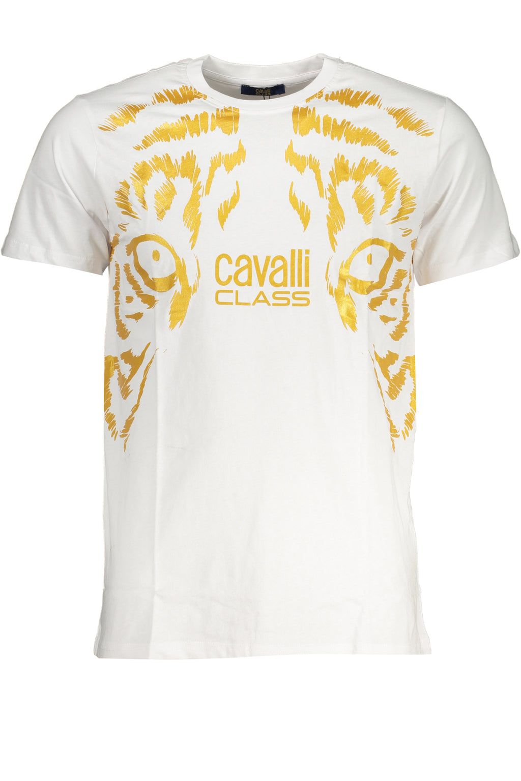 CAVALLI CLASS HERREN-KURZÄRMELIGES T-SHIRT WEISS