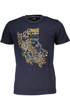 CAVALLI CLASS KURZARM-T-SHIRT HERREN BLAU