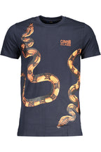 CAVALLI CLASS HERREN-KURZÄRMELIGES T-SHIRT BLAU