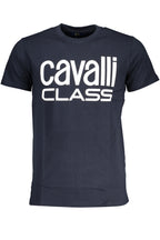 CAVALLI CLASS HERREN-KURZÄRMELIGES T-SHIRT BLAU