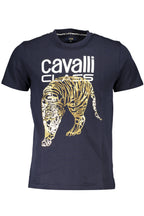 CAVALLI CLASS KURZARM-T-SHIRT HERREN BLAU