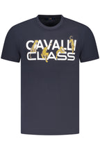 CAVALLI CLASS KURZARM-T-SHIRT HERREN BLAU