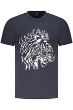 CAVALLI CLASS KURZARM-T-SHIRT HERREN BLAU
