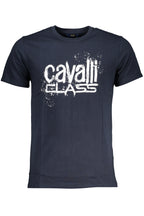 CAVALLI CLASS HERREN-KURZÄRMELIGES T-SHIRT BLAU