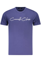 CAVALLI CLASS KURZARM-T-SHIRT HERREN BLAU
