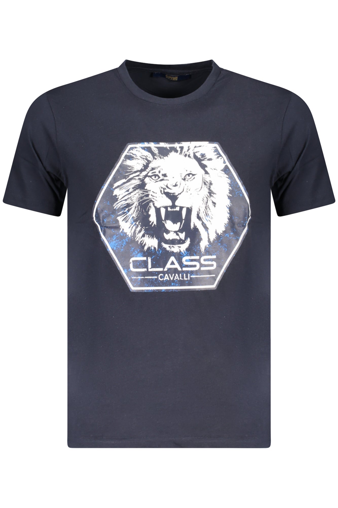 CAVALLI CLASS KURZARM-T-SHIRT HERREN BLAU
